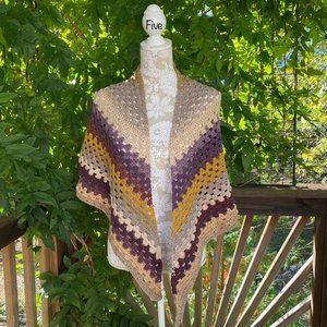 Handmade crocheted shawl shrug sweater. #5